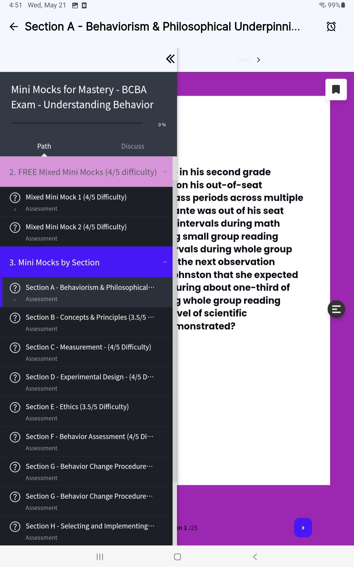 Mini Mocks for Mastery - BCBA Exam - Understanding Behavior